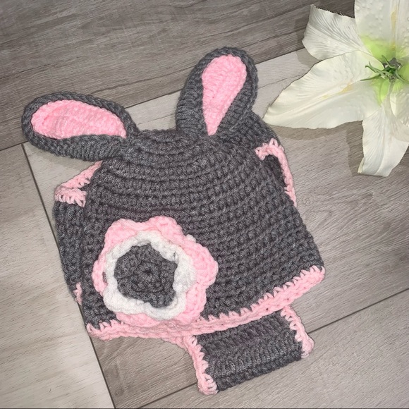 Baby outfit Cute Knit Bunny for newborn baby photography Props - Picture 9 of 10